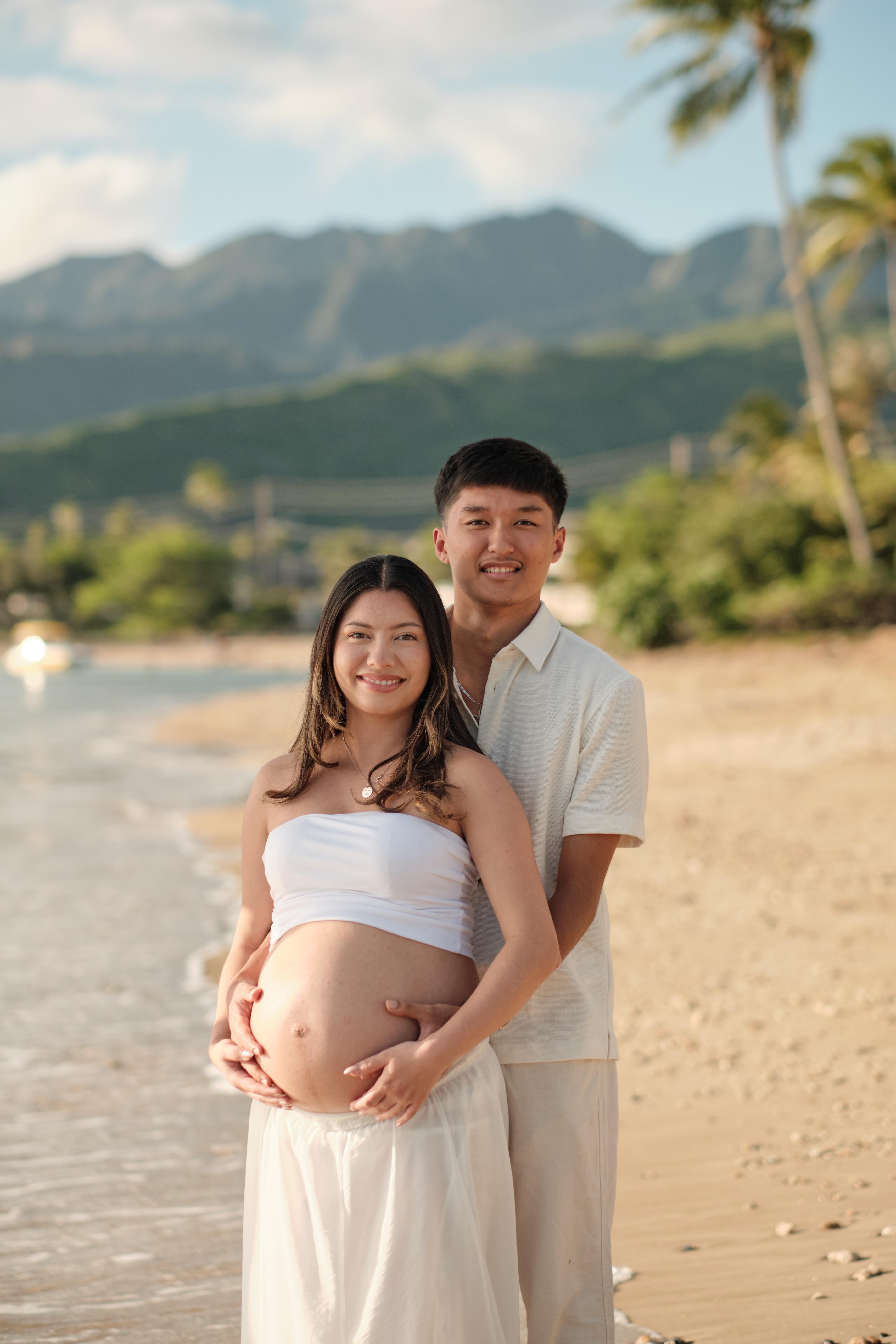 Couple Maternity Photo Hawaii