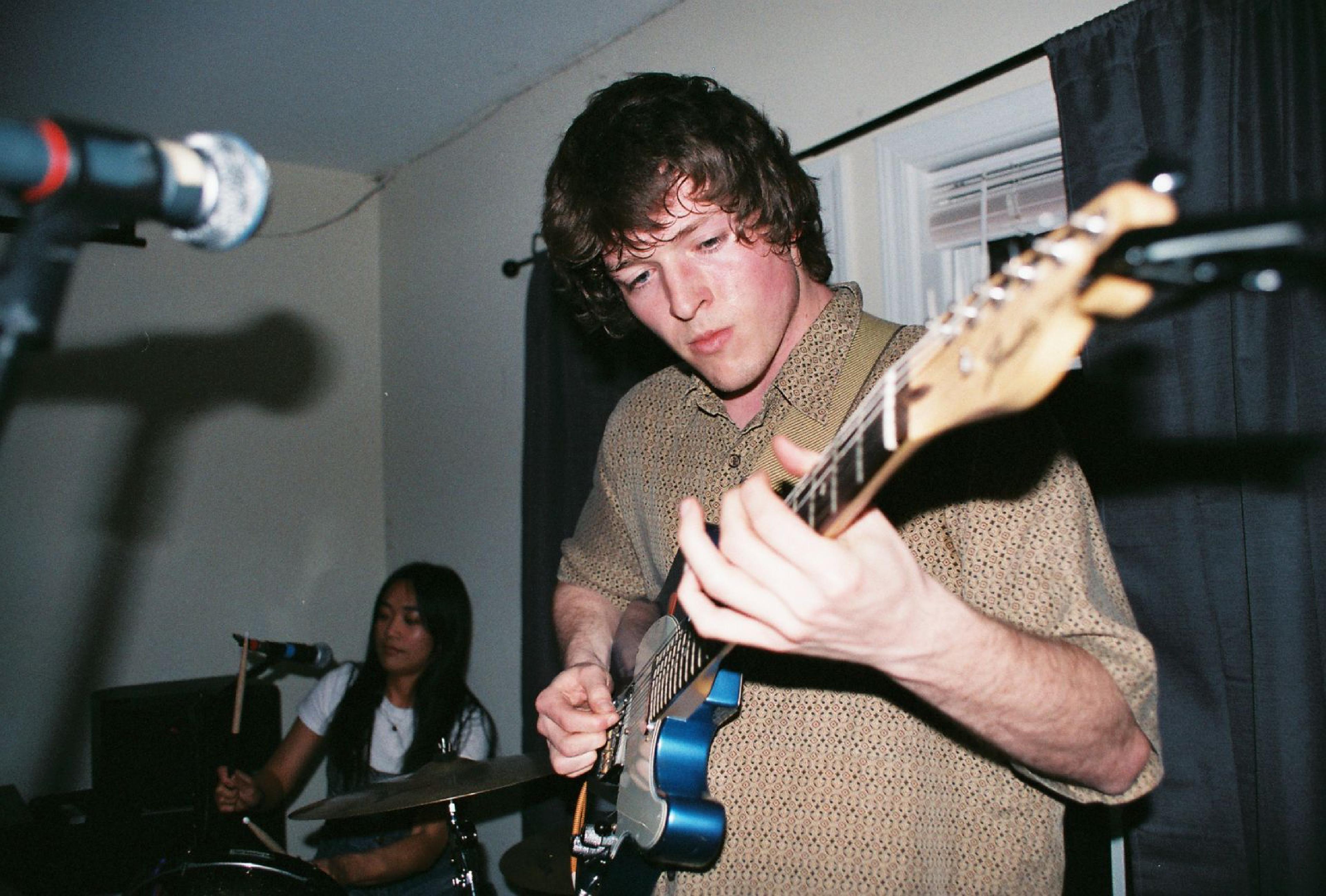 Man playing guitar portrait